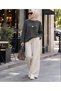 Women's Soft Textured Front Stitching Detailed Crew Neck Loose Long Sleeve Knitwear Sweater - 5