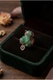 Adjustable Ring with Copper and Natural Stone Detail