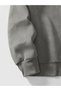 Men's Stand Collar Half Zipper Oversize 3 Thread Basic Sweatshirt - 4