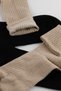 Egyptian Women's Cashmere 2 Pair Socks Black/Beige - 7