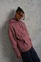 Marchè Bien Men's 3 Thread Cotton Hooded Printed Sweatshirt with Pockets - Dusty Rose - 2