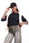 Black Crew Neck Basic Long Sleeve T-Shirt 151357 - 4