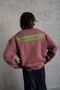 Marchè Bien Men's Crew Neck Printed 3-Thread Cotton Sweatshirt - Dusty Rose - 5