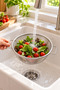Duru Double Handle Steel Kitchen Strainer 24 cm – Pasta, Vegetable and Fruit Strainer
