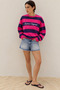 Women's Red Text Detailed Crew Neck Sweatshirt - 3