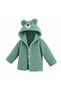 Brown Welsoft Fleece Fabric Hooded Children's Cardigan Coat