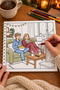 Warm Winter Evenings Adult Coloring Book - Cozy Winter Themed Coloring Book - 20X20 Size - 30 Images - 3