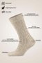 Egyptian Men's Alpaca Wool Winter Double Sock Socks Grey-Anthracite - 6