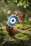 Uğur Gözü New Year Handmade Copper Evil Eye Patterned Earrings and Bracelet Set Adjustable - 5