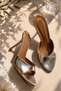 Verde Silver Heeled Slippers