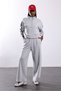 Gray Stand Collar Basic Tracksuit Set - 4