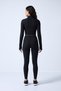 Seamless High Waist Tummy Control Leggings and Zipper Crop Top Women's Fitness Set - 6