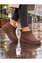 Eva Waterproof Brown Fur Lined Thick Sole Ankle Women's Boots & Booties - 2