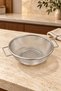 Duru Double Handle Steel Kitchen Strainer 24 cm – Pasta, Vegetable and Fruit Strainer - 4