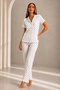 Women's Short Sleeve Comfortable Fit Stylish Blue Pajama Set