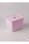 Ultra Large 24 Liter 40X30X30 cm Polypropylene Plastic Organizer with Lilac Lid - Toy Box and Storage Basket - 3
