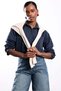Navy Blue Kali Poplin Shirt