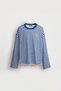 Unisex Oversize Long Sleeve T-Shirt 100% Cotton Striped Star Printed Boxy Fit T-Shirt - 4