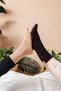 Egyptian Men's Alpaca Wool Ribbed Winter Double Sock Socks Beige-Brown - 6