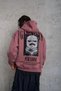 Marchè Bien Men's 3 Thread Cotton Hooded Printed Oversize Sweatshirt Hoodie with Pockets - Dusty Rose