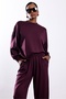 Plum Crew Neck Tracksuit Set 10179 - 3