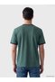 Peak New Season Green Crew Neck Printed Combed Cotton Men's T-Shirt - 2