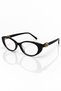 2-Piece Advantage Set Leopard Cat Eye Model and Black Lettered Blue Light Protection Glasses Optical Compatible Frame - 2