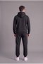 Men's Black Tracksuit Set 3-Strap Soft Fabric with Side Pockets - 6