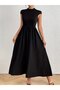 Women's short sleeve half turtleneck viscose dress - 3