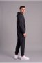 Men's Black Tracksuit Set 3-Strap Soft Fabric with Side Pockets - 5