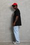 Men's Printed T-Shirt Short Sleeve Crew Neck Relaxed Fit Tee - Black - 7