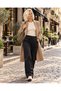 Italian corduroy wide leg trousers with tie waist detail - 2