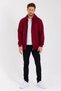 Marchè Bien Men's 3 Thread Cotton Full Zip Hooded Kangaroo Pocket Plain Hoodie Sweatshirt - Bord - 2
