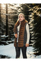 Marchè Bien Women's Premium Natural Fur Sleeveless Zippered Vest - Black - 4