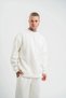 Men's Long Sleeve Crew Neck 3 Thread Cotton Pack Winter Sweatshirt - White - 6