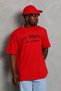 Marchè Bien Men's Printed T-Shirt Short Sleeve Crew Neck Oversize T-Shirt - Red - 4
