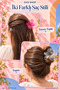 Lotus Flower Model Transparent Colored Hair Clips Set of 4 - 2