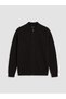 Vizyon New Season Black Regular Fit Stand Collar Men's Knitwear Cardigan - 4