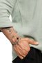 Unisex Silver Black Oversized Figured Design Men's Steel Bracelet - 2
