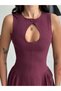 Marchè Bien Sleeveless Long Cardigan Dress - Burgundy - 5