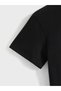 Women's Printed T-Shirt Short Sleeve Crew Neck T-Shirt - Black - 2