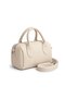 Cream Matte Textured Mini Hand and Shoulder Bag Women's Zippered Daily Stylish Bag 19X11 cm - 2
