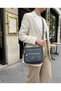 Women's Gray Parachute Fabric 4-Compartment Shoulder and Crossbody Daily Bag 24X20 cm