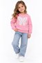 Girl's Bowknot Printed Sweatshirt 100% Cotton with Fleece Inside - 2