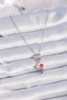 316L Steel Silver Color Colorful Heart Figure Charm Model Women's Necklace - 2