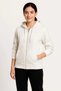 Marchè Bien Women's 3 Thread Hooded Full Zipper Sweatshirt Hoodie with Kangaroo Pocket - White - 2