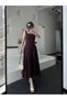 Marchè Bien Women's Backless Sleeveless Long Dress - Plum - 4