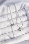 316L Steel Silver Color Minimal Heart Design Necklace - 2