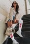 2 Pairs of Bad Girl Written Striped Above-Knee Women's Socks - 8