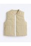 Boy's Beige Zippered Vest - 2